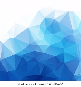 Blue Polygonal Mosaic Background, Creative Design Templates