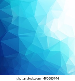 Blue Polygonal Mosaic Background, Creative Design Templates