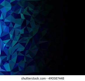 Blue Polygonal Mosaic Background, Creative Design Templates