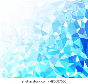 Blue Polygonal Mosaic Background, Creative Design Templates