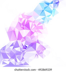 Blue Polygonal Mosaic Background, Creative Design Templates