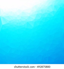 Blue Polygonal Mosaic Background, Creative Design Templates