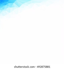 Blue Polygonal Mosaic Background, Creative Design Templates