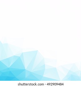 Blue Polygonal Mosaic Background, Creative Design Templates