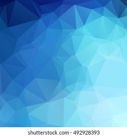 Blue Polygonal Mosaic Background, Creative Design Templates