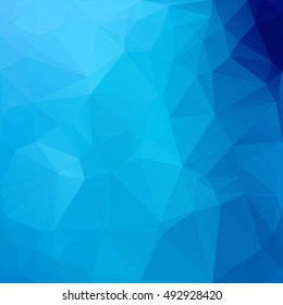 Blue Polygonal Mosaic Background, Creative Design Templates