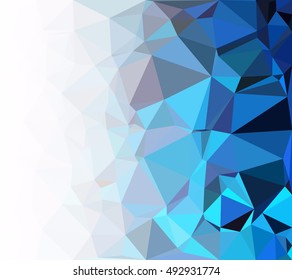 Blue Polygonal Mosaic Background, Creative Design Templates