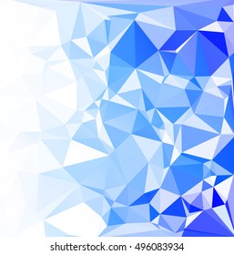 Blue Polygonal Mosaic Background, Creative Design Templates