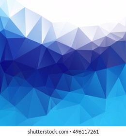 Blue Polygonal Mosaic Background, Creative Design Templates