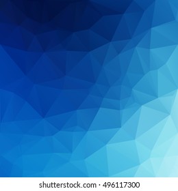 Blue Polygonal Mosaic Background, Creative Design Templates