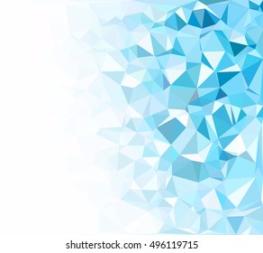 Blue Polygonal Mosaic Background, Creative Design Templates