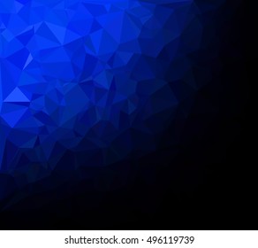 Blue Polygonal Mosaic Background, Creative Design Templates