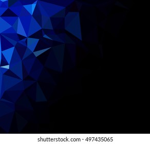 Blue Polygonal Mosaic Background, Creative Design Templates