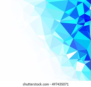 Blue Polygonal Mosaic Background, Creative Design Templates