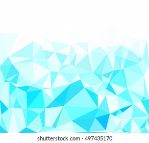 Blue Polygonal Mosaic Background, Creative Design Templates