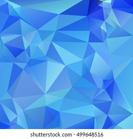 Blue Polygonal Mosaic Background, Creative Design Templates
