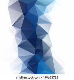 Blue Polygonal Mosaic Background, Creative Design Templates