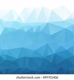 Blue Polygonal Mosaic Background, Creative Design Templates