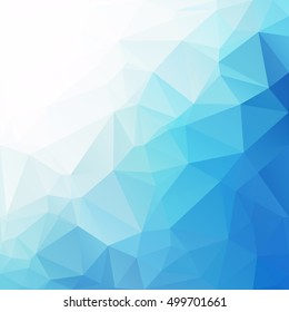 Blue Polygonal Mosaic Background, Creative Design Templates
