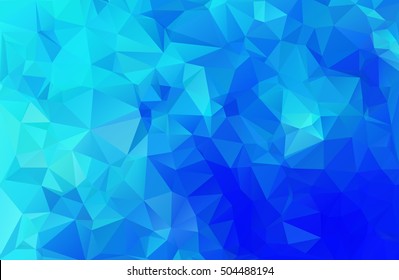 Blue Polygonal Mosaic Background, Creative Design Templates