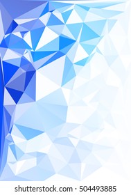 Blue Polygonal Mosaic Background, Creative Design Templates