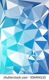 Blue Polygonal Mosaic Background, Creative Design Templates