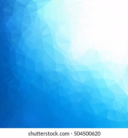 Blue Polygonal Mosaic Background, Creative Design Templates