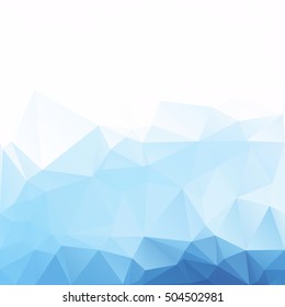 Blue Polygonal Mosaic Background, Creative Design Templates