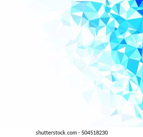 Blue Polygonal Mosaic Background, Creative Design Templates