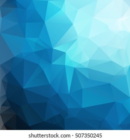Blue Polygonal Mosaic Background, Creative Design Templates