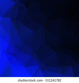 Blue Polygonal Mosaic Background, Creative Design Templates