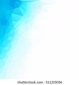 Blue Polygonal Mosaic Background, Creative Design Templates