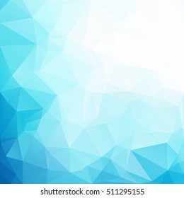 Blue Polygonal Mosaic Background, Creative Design Templates