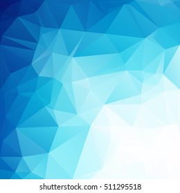 Blue Polygonal Mosaic Background, Creative Design Templates