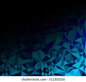 Blue Polygonal Mosaic Background, Creative Design Templates