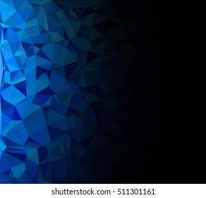 Blue Polygonal Mosaic Background, Creative Design Templates