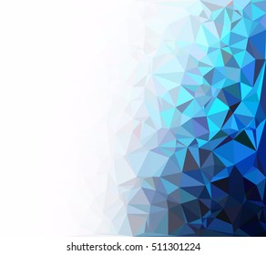 Blue Polygonal Mosaic Background, Creative Design Templates