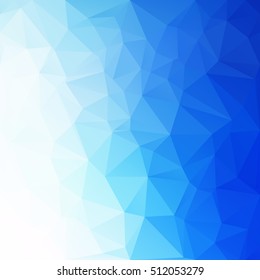 Blue Polygonal Mosaic Background, Creative Design Templates