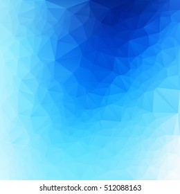 Blue Polygonal Mosaic Background, Creative Design Templates