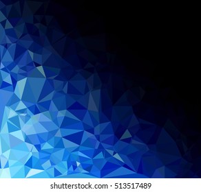 Blue Polygonal Mosaic Background, Creative Design Templates