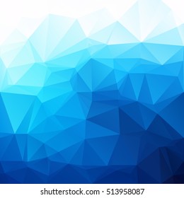 Blue Polygonal Mosaic Background, Creative Design Templates