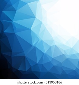 Blue Polygonal Mosaic Background, Creative Design Templates