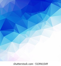 Blue Polygonal Mosaic Background, Creative Design Templates