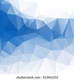 Blue Polygonal Mosaic Background, Creative Design Templates