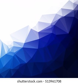 Blue Polygonal Mosaic Background, Creative Design Templates