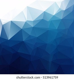 Blue Polygonal Mosaic Background, Creative Design Templates