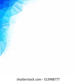 Blue Polygonal Mosaic Background, Creative Design Templates