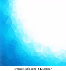 Blue Polygonal Mosaic Background, Creative Design Templates