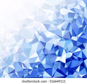 Blue Polygonal Mosaic Background, Creative Design Templates