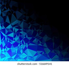 Blue Polygonal Mosaic Background, Creative Design Templates